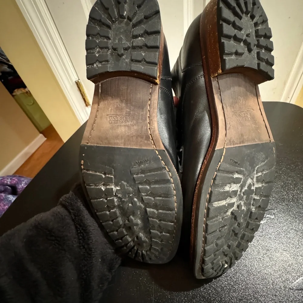 Warfield & Grand size 10 black leather ankle boot